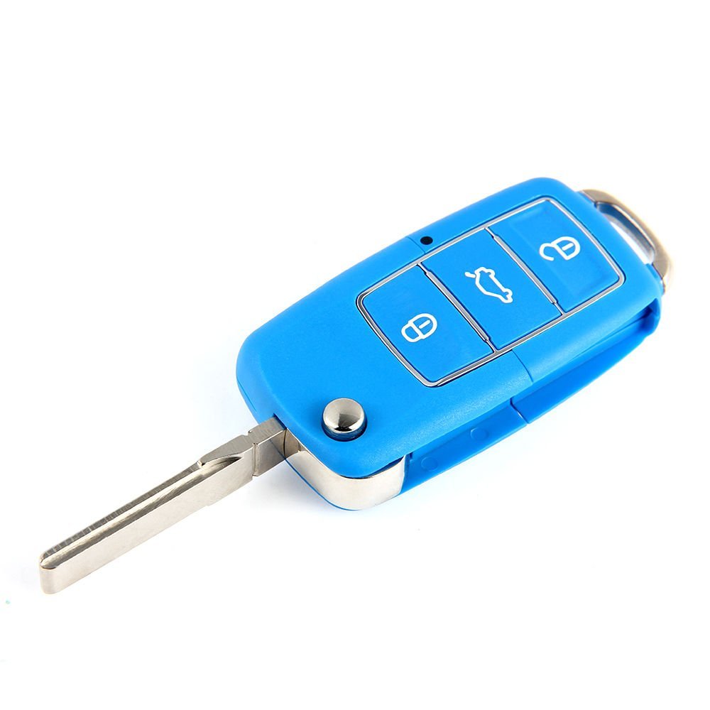 CARCASA LLAVE 3B SKODA PLEGABLE PERFIL HU66 AZUL 